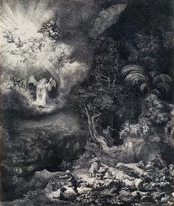 REMBRANDT VAN RIJN The Angel Appearing to the Shepherds.